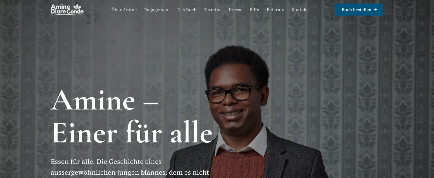 aminediareconde.ch · Web · Portrait